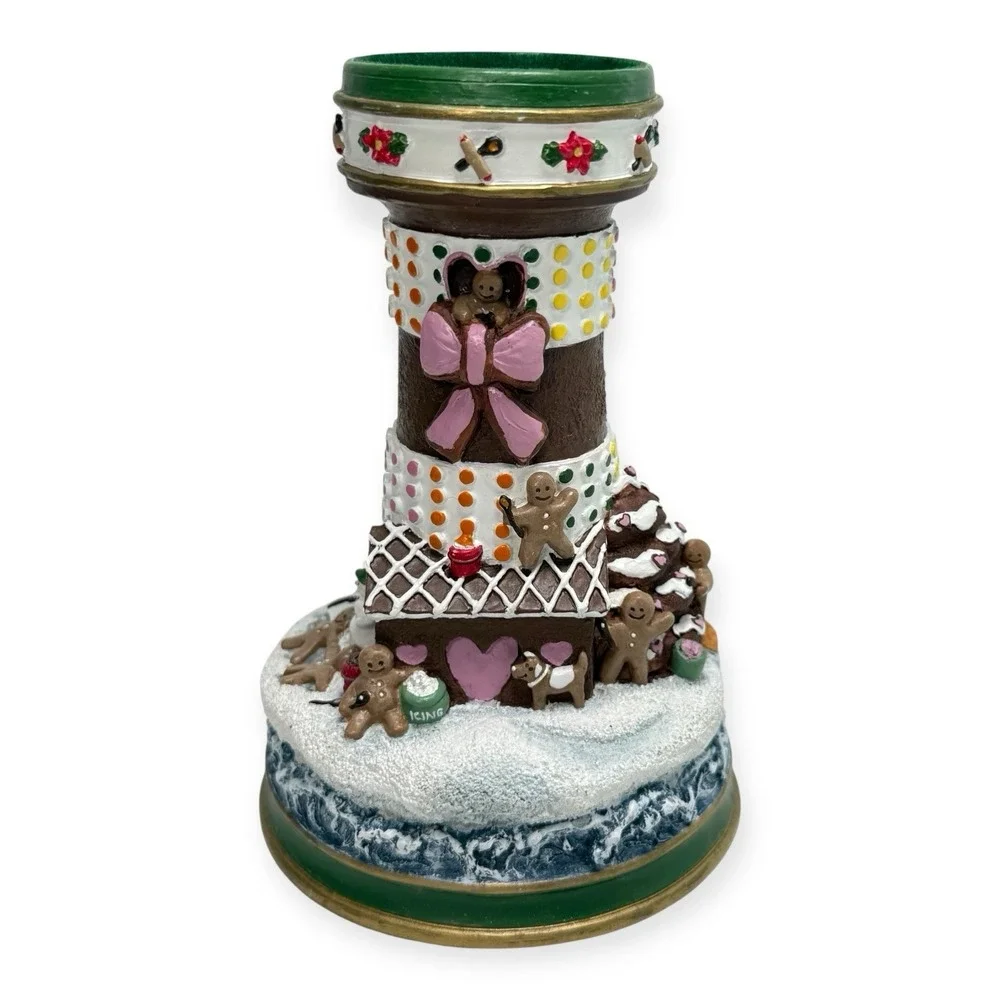 Danbury Mint Gingerbread Lighthouse Christmas Candlestick‎ Cheryl Spencer Collin